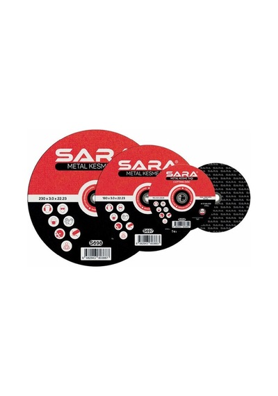 Sara S696 115 Mm Metal Kesme Taşı 3,0 22,23 Mm, Maksimum 7.500 Rpm 10adet