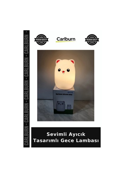 Özel Üretim Dekoratif Dokunmatik Çocuk Odası Aydınlatma Şarjlı Sevimli Ayıcık Tasarımlı Gece Lambası Diğer