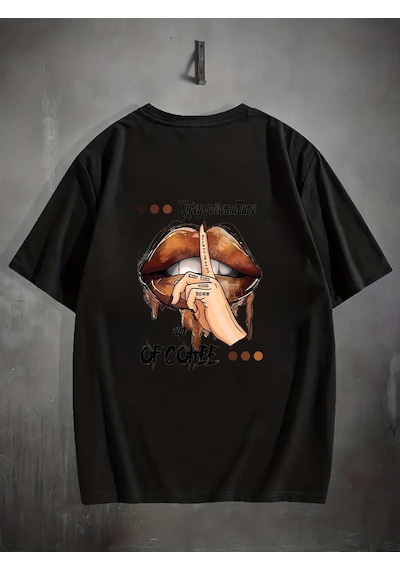 Unisex Enjoy Personel Time Baskılı Tasarım Tshirt Siyah