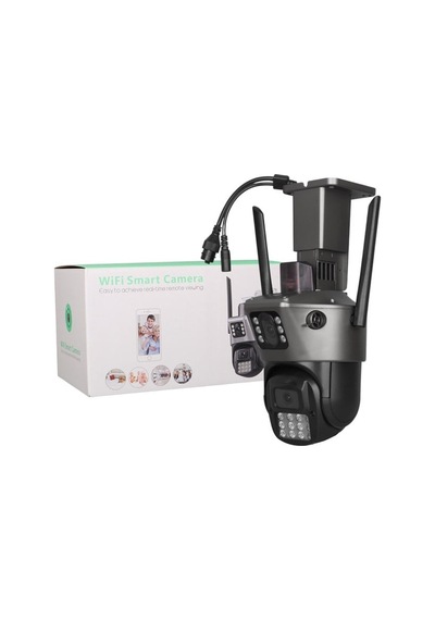 Plato Pl-39050 Dual Smart Çift Kameralı Gece Görüşlü 3mp+3mp Speed Dome Wi-fi Güvenlik Kamerası İcsee