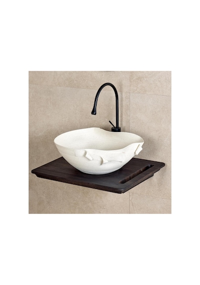 Ey-9102 Tezgah Üstü Lavabo Mat Beyaz Renkli