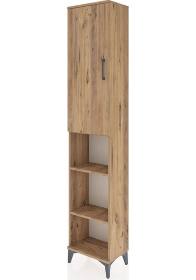 Arges Dolap 5 Raflı Tek Kapaklı 44x30x221 Çam-çam Çam