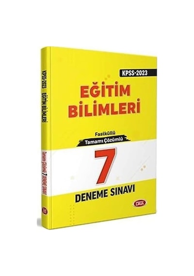 Data 2023 Kpss Eğitim Bilimleri Tamamı Çözümlü 7 Deneme