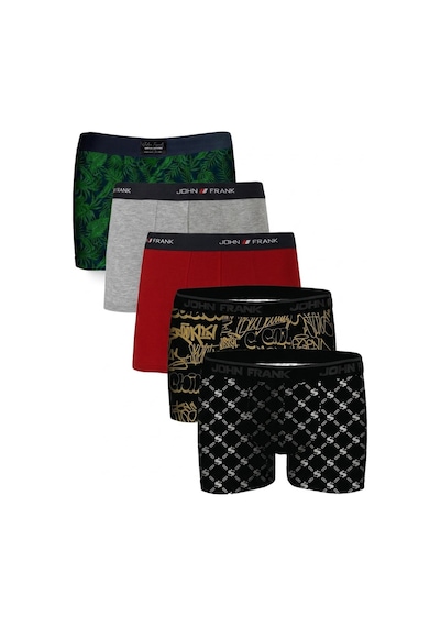 John Frank Logolu Pamuklu 5'li Paket Boxer Erkek Boxer Jfbs5 Yeşil-gri-kırmızı-ssarı-sbeyaz John Frank Logolu Pamuklu 5'li Paket Boxer Erkek Boxer Jfbs5 Yeşil-gri-kırmızı-ssarı-sbeyaz