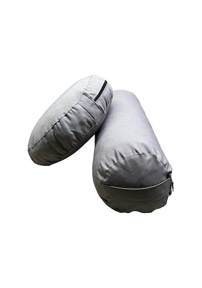 Remege Meditasyon Minderi & Bolster Minderi İkili Set Gri Gr3 Gri