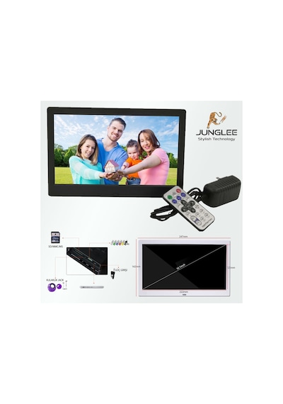 10 İnç Dijital Fotograf Çerçevesi Led Hd Ekran Usb/sd Mp3/mp4 Çalar Video Oynatma Uzaktan Kumandalı