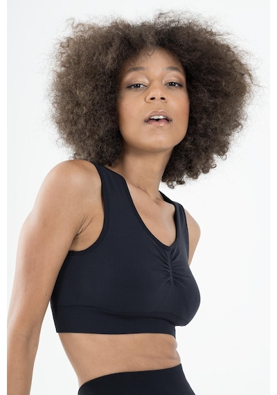Maraton Active Slimfit Kadın Düz Yaka Kolsuz Koşu Siyah Bra 813091-siyah Siyah