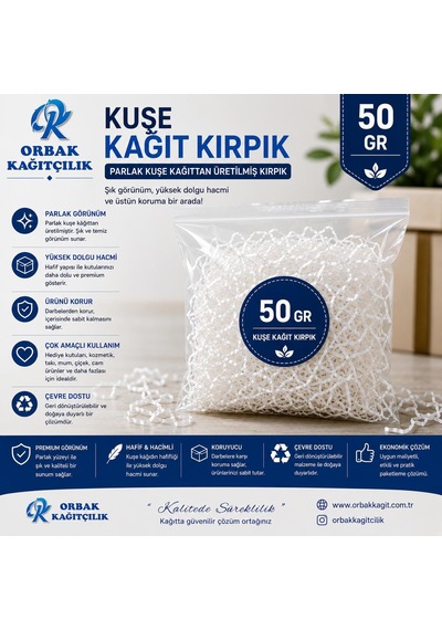 Kuşe Kâğıt Kırpık Dolgu 50 Gr Hediyelik Kutu, Paketleme Ve Dekorasyon