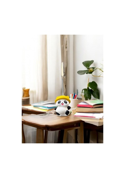 Şapkalı Kawaii Sevimli Panda Fotoğraf Ve Not Tutucu - Ofis Masa Not Tutacağı Sarı