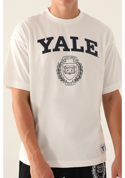 Yale Book Krem Erkek T-shirt 5274-42868 Krem