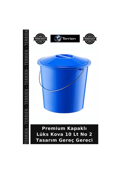 Premium Kapaklı Lüks Kova 10 Lt No 2 Tasarım Gereç Gereci Çok Renkli
