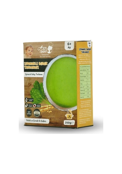Aşçı Anne Ispanaklı Bebek Tarhanası - Süt Alerjik - 6+ Ay - 250g Altın Ve Çok Renkli