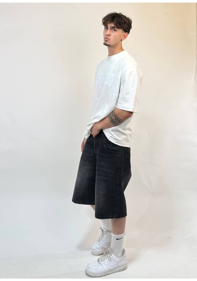 Zaee Studio Renge Renk Oversize Baskılı Tişört Beyaz