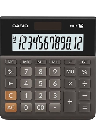 Casio MH-12-BK Masaüstü 12 Hane Hesap Makinesi