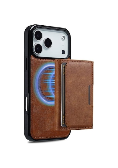 Nihcase Apple Uyumlu iPhone 17 Pro Max Kılıf Pollux L5 Serisi Mıknatıslı Kartlıklı 2-1 Kapak