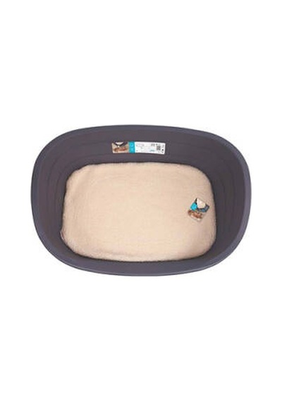 Java Plastik Minderli Köpek Yatağı Large 80x57x25 Cm Çok Renkli