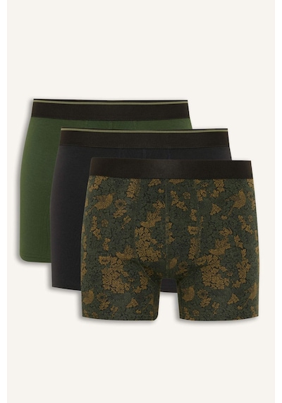 Defacto Regular Fıt Floral 3lü Boxer G9280ax26spgn1192 Yeşil-gn1192