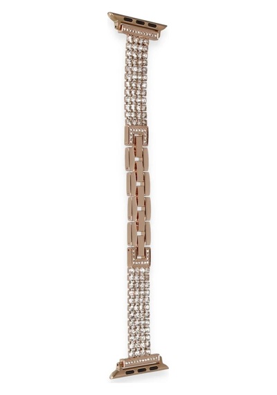 Apple Uyumlu   Watch 38mm Live Taşlı Kordon - Rose Gold