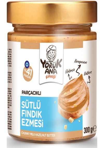 Yörük Ana Parçacıklı Sütlü Fınd.ezmesi %41 Fındık