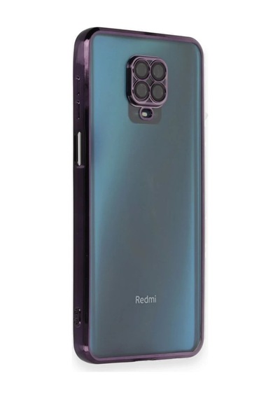 Xiaomi Redmi Note 9 Pro Uyumlu Kılıf Lensli Silikon - Mor