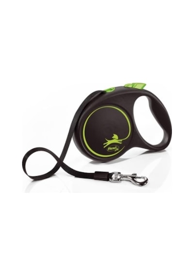Flexi  Black  Design  5  m  Serit  Tasma  L  Yesil Siyah