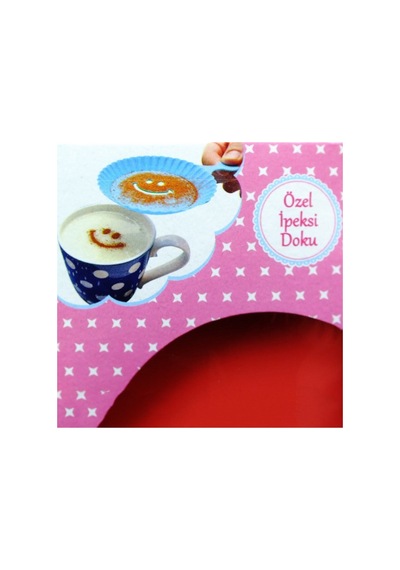 Renkli Kahve Süsleme Şablonları 4 Adet Asorti Beyaz - 916608917 Beyaz