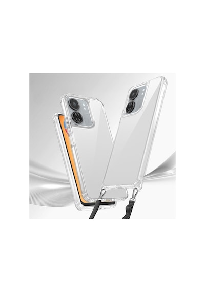Xiaomi Redmi 13c Uyumlu Airbagli Takılabilir Askı Aparatlı Zore Snap Silikon Kapak-şeffaf Şeffaf