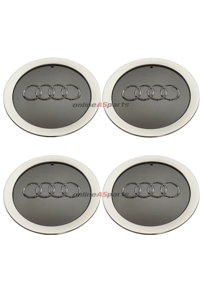 Audi A6 - A8 Jant Göbek Arması Kapağı 4'lü Set 4e0601165a 4e0198601