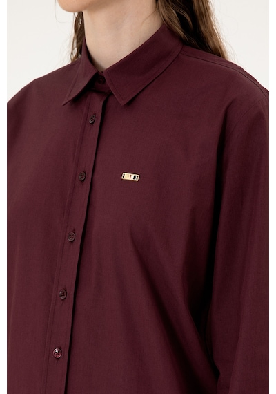 U.s. Polo Assn. Kadın Plum Gömlek Desenli 50316699-vr177 New Plum