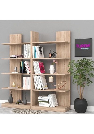 Selenit Ceviz Kitaplık Mdf Siyah Selenit Ceviz Kitaplık Mdf Siyah