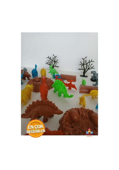 3'lü Set Oyuncak Dinazor Hayvanları Seti 30 Parça Büyük - Küçük Boy Dinazor Seti - Dinozor Seti