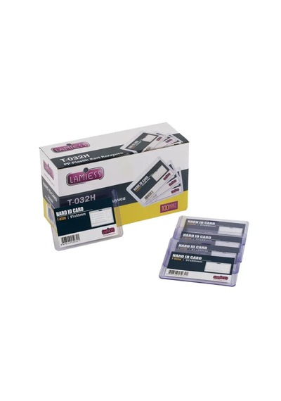Lamiess T-032 H Yatay Plastik Kart Koruyucu 159360003- 9 Adet