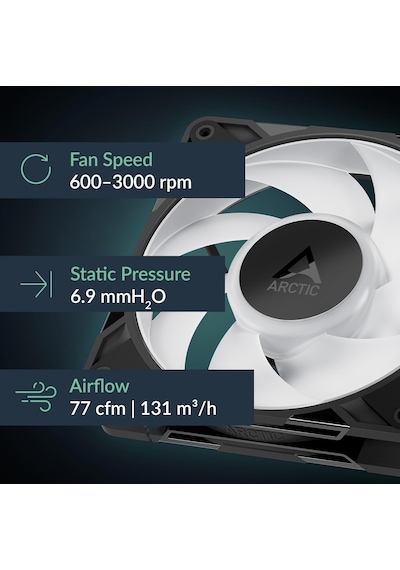 P12 Pro Argb 120mm 3000rpm 77cfm Yüksek Performans Kasa Fanı Acfan00309a Standart