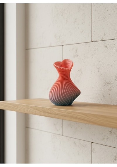 Tasarımlı Modern Dekor Vazo 15 Cm Şık Ve Estetik Görünüm Pembe