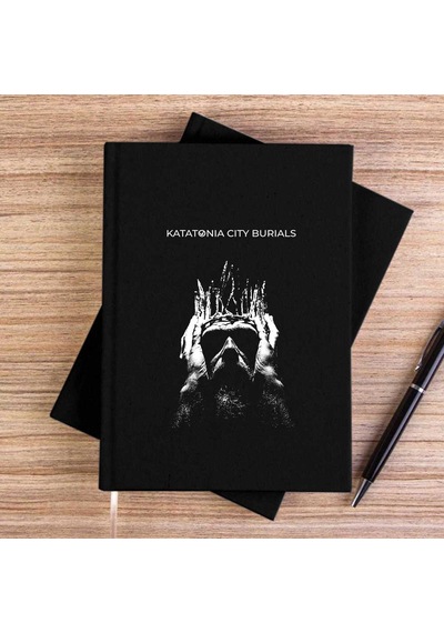 Katatonia City Burials Siyah Çizgisiz Kanvas Defter