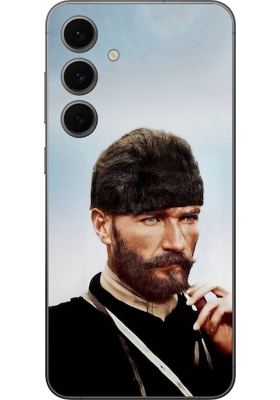 Samsung Galaxy S24 Fe Uyumlu Şeffaf Kılıf Atatürk 2 Tasarımlı