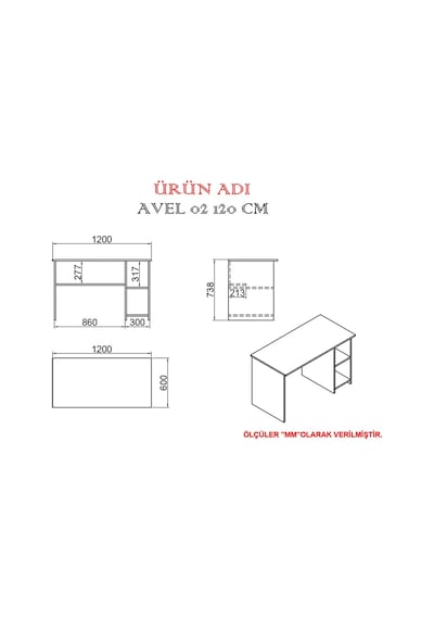 Kalenderdekor1 Kalender Dekor Avel 120 Cm Çalışma Masası Ave01 Beyaz Kalenderdekor1 Kalender Dekor Avel 120 Cm Çalışma Masası Ave01 Beyaz