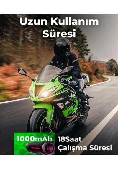 Motosiklet İntercom Seti 2 Kişi Bağlantılı Bluetooth V5.3 Rgb Kask Kulaklığı Yeni