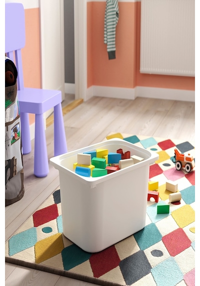 Ikea Beyaz Modern Saklama Kutusu 42x30x23 Cm Oyuncak Düzenleyici Çocuk Odası