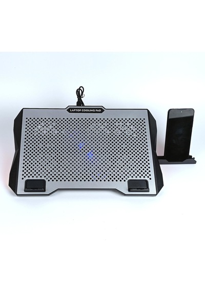 Ga47 Gaming Dizüstü Bilgisayar Soğutucu Laptop Standı 12cm Fan Rgb Led Telefon Tutucu Yükseklik Ayarlı