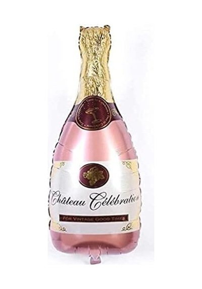 Rose Gold Şampanya Şişesi Şekilli Folyo Balon 256