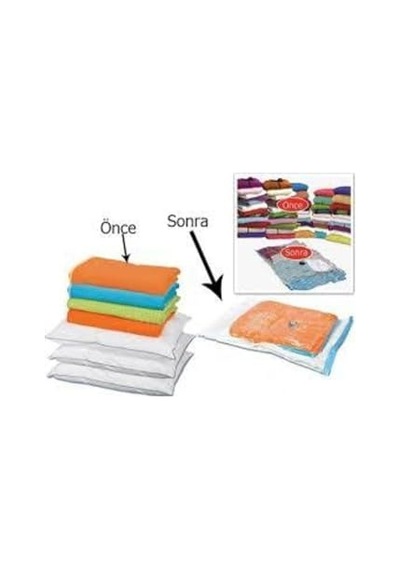Ayrex 2 Adet Büyük Boy 80 Cm X 100 Cm Vakumlu Poşet Vakumlu Hurç Vakumlu Torba Yorgan Yastık Saklama Hurcu Diğer