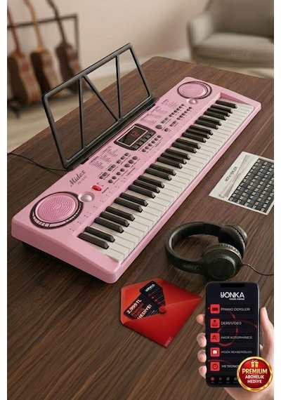 Midex PS-1500PK-H Başlangıç İçin 61 Tuşlu Org Kulaklık Notalık ve