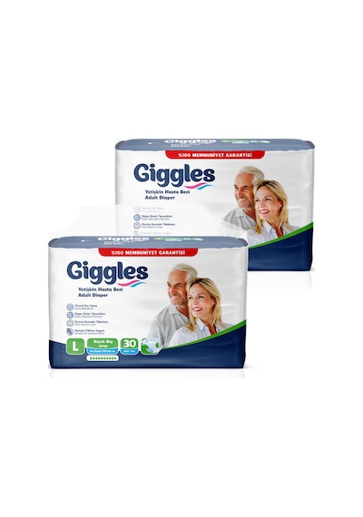 Giggles Yetişkin Bel Bağlamalı Hasta Bezi Large 2 x 30 'Lu