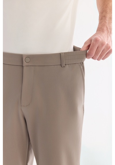 Avva Erkek Vizon Yanı Lastikli Kırışmaz Teknik Kumaş Slim Fit Chino Pantolon A61y3077