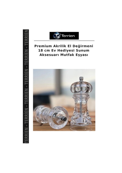 Premium Akrilik El Değirmeni 18 Cm Ev Hediyesi Sunum Aksesuarı Mutfak Eşyası Çok Renkli