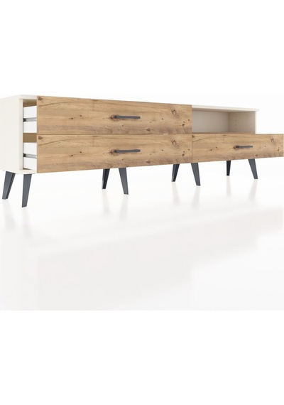 Arges Tv Ünitesi Tek Raflı 3 Çekmeceli 176x30x51 Aytaşı-çam/çam Atlas Çam/atlas Çam Arges Tv Ünitesi Tek Raflı 3 Çekmeceli 176x30x51 Aytaşı-çam/çam Atlas Çam/atlas Çam