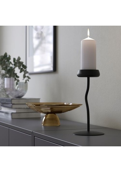 Ikea Sılverpäron Mumluk, Siyah, 24 Cm