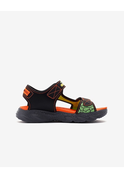 Skechers Creature - Splash Büyük Erkek Çocuk Siyah Işıklı Sandalet 400614l Bkor Siyah