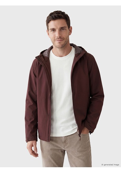 Lcwaıkıkı Classic Bordo Su Geçirmez Erkek Yağmurluk